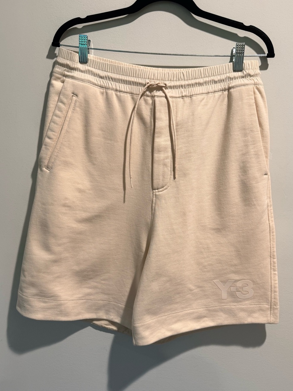 Y-3 Adidas Yohji Yamamoto Classic Shorts Talc Cream NWT Small
